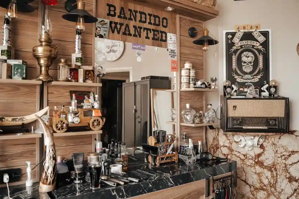 Albesianlightstudio luxus barber-shop belső tér